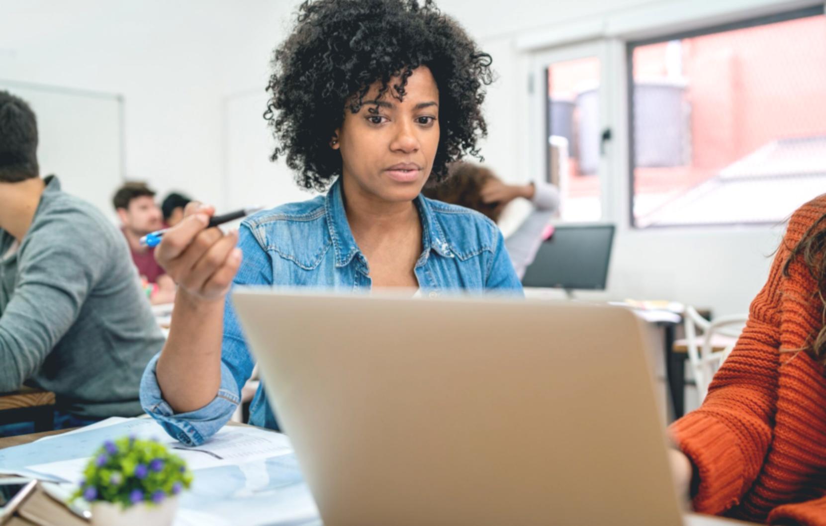 Software testing team reviewing test case execution results